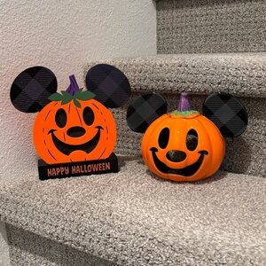 Set of 2. Disney Mickey Pumpkin Halloween
